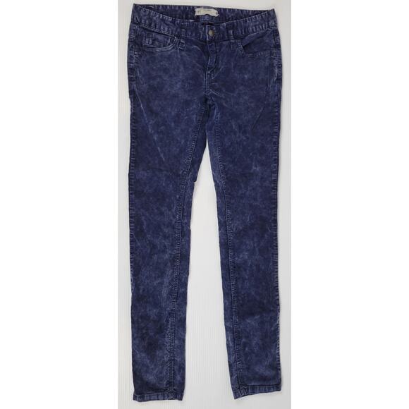 Free‎ People Womens 27 Corduroy Chino Straight Leg Mid Rise Navy Blue Pants - Picture 1 of 12